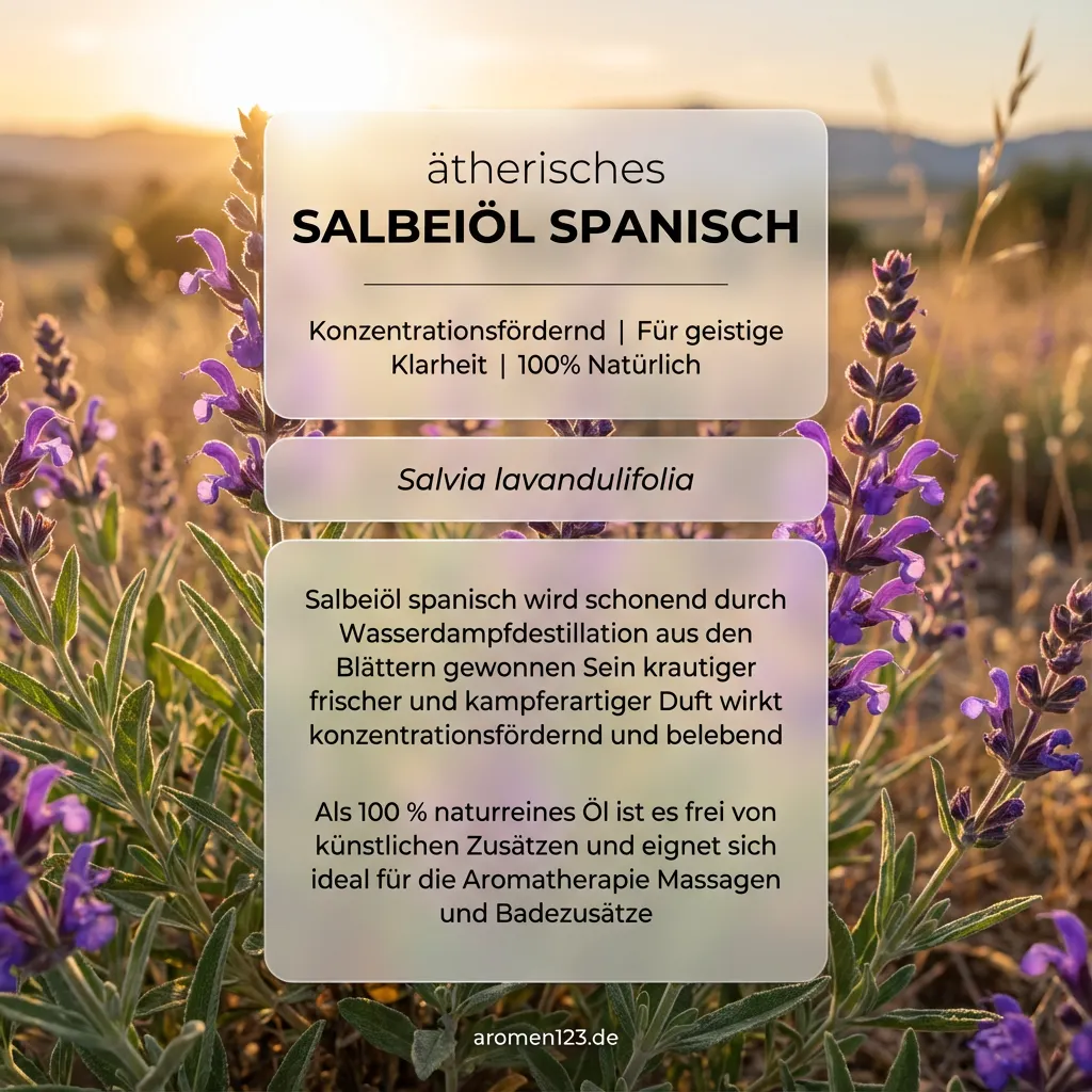 Braunglasflasche ätherisches Salbeiöl spanisch von aromen123
