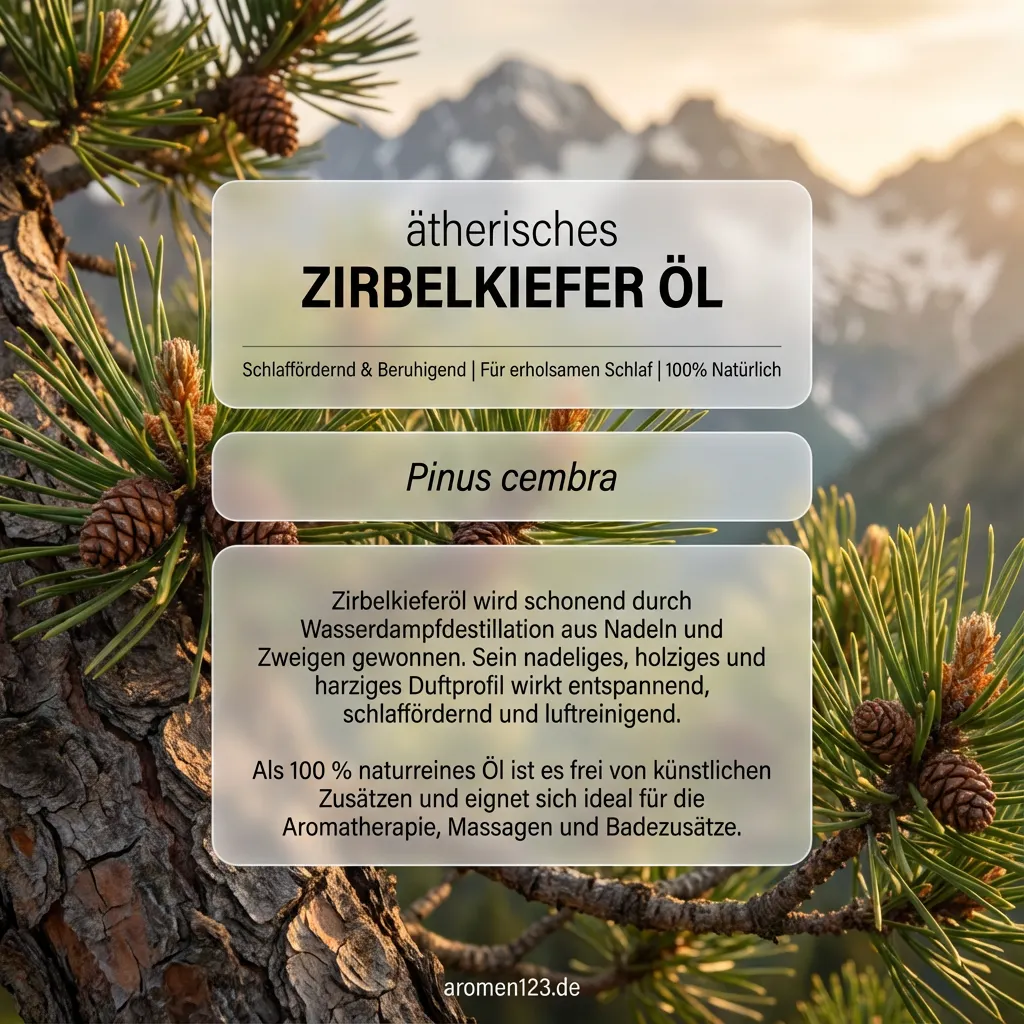 Braunglasflasche ätherisches Zirbelkieferöl Arvenöl von aromen123