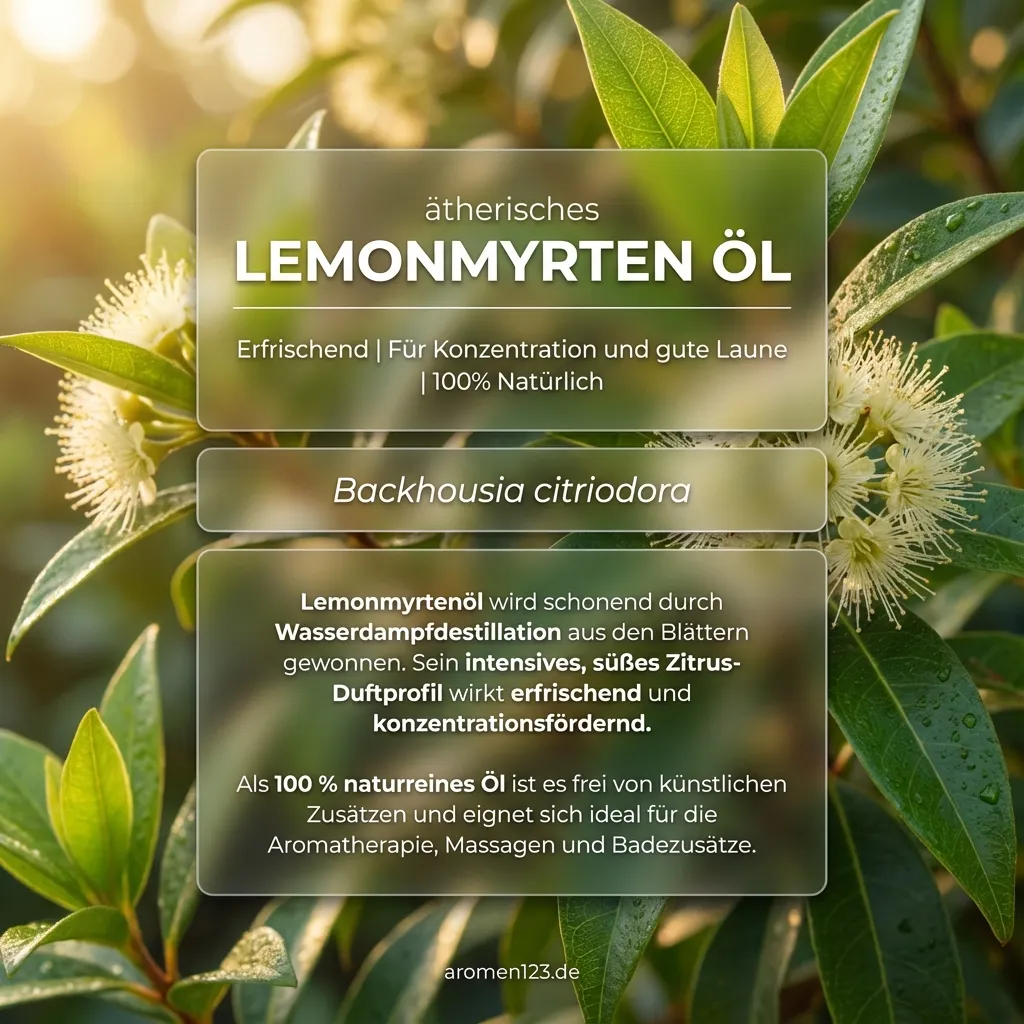 Braunglasflasche ätherisches Lemonmyrtenöl von aromen123