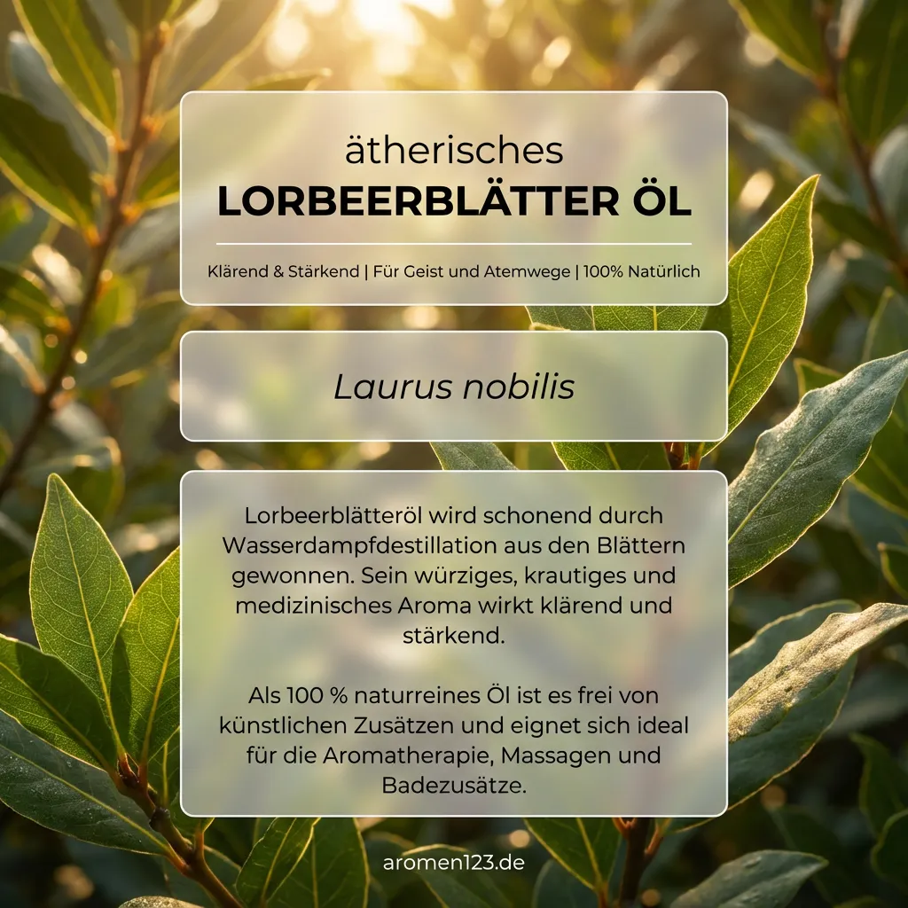 Braunglasflasche Lorbeerblaetteroel Laurus nobilis EU von aromen123