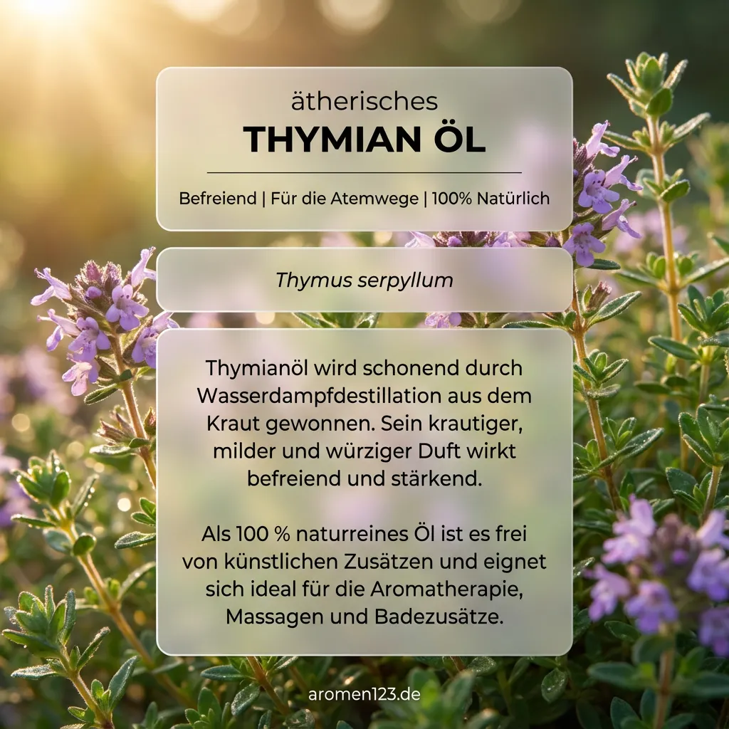 Braunglasflasche Thymianoel Thymus serpyllum EU von aromen123