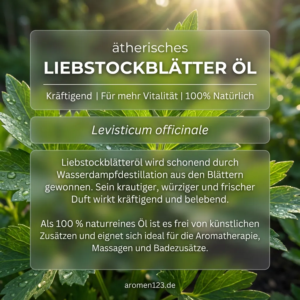 Braunglasflasche ätherisches Liebstockblätteröl Levisticum officinale von aromen123