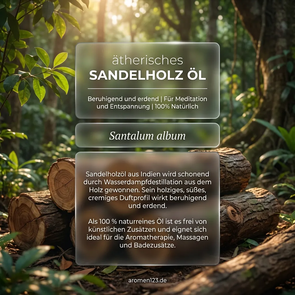 Braunglasflasche Sandelholzoel Ostindisch Santalum album von aromen123