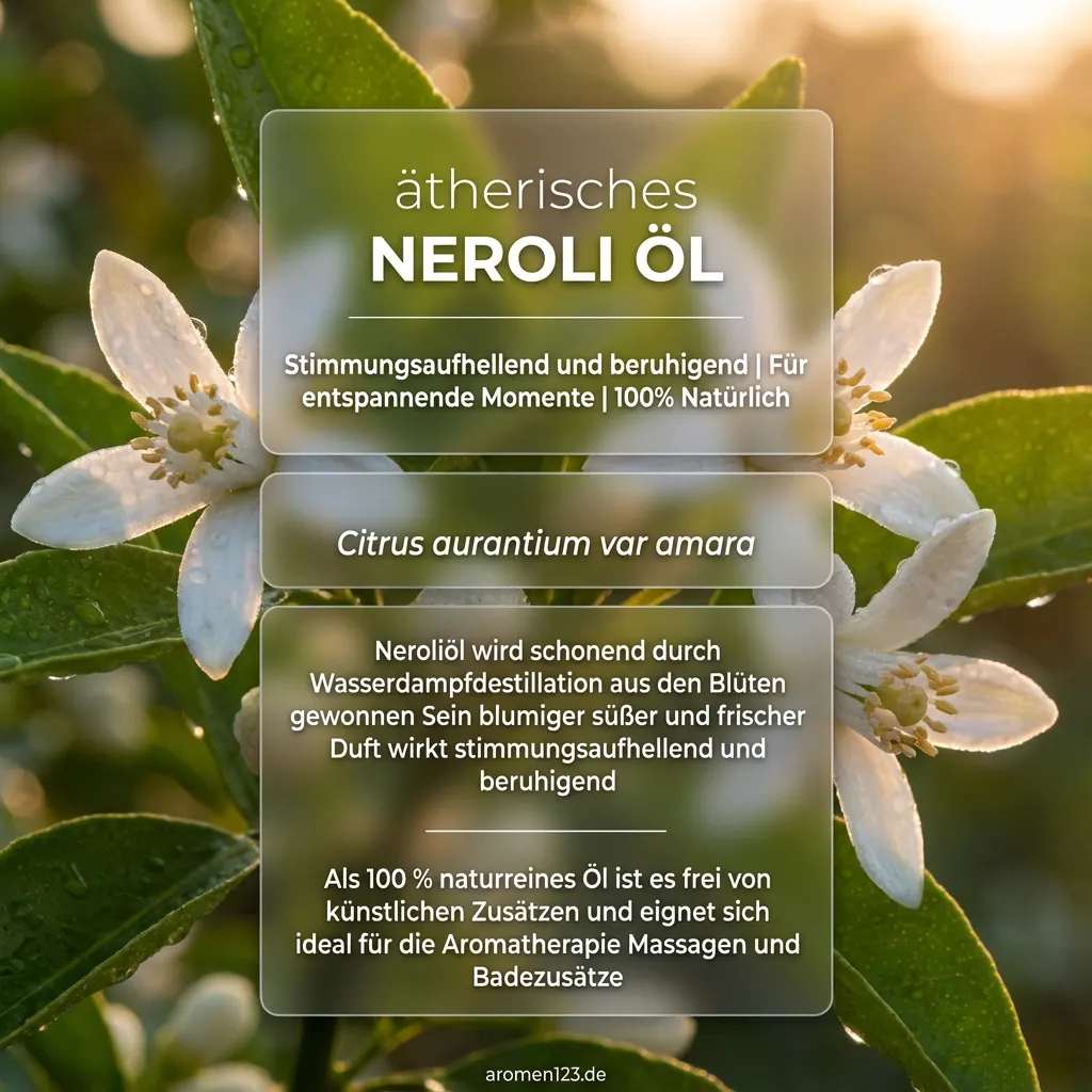 Braunglasflasche ätherisches Neroliöl Citrus aurantium von aromen123