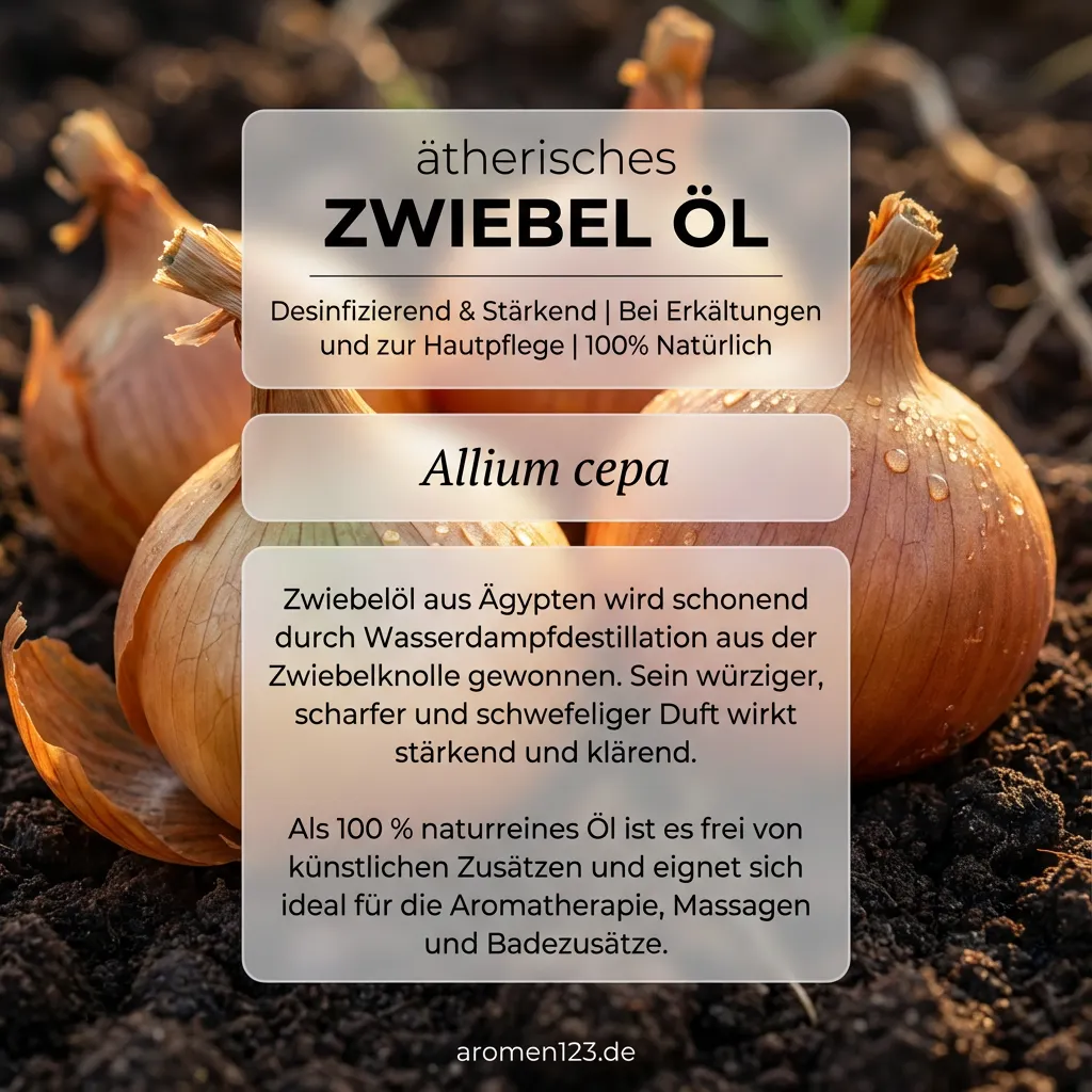 Zwiebelöl Ägyptisch - Ätherisches Öl Allium cepa intensiv würzig Braunglasflasche Zwiebelöl Ägyptisch Allium cepa von aromen123
