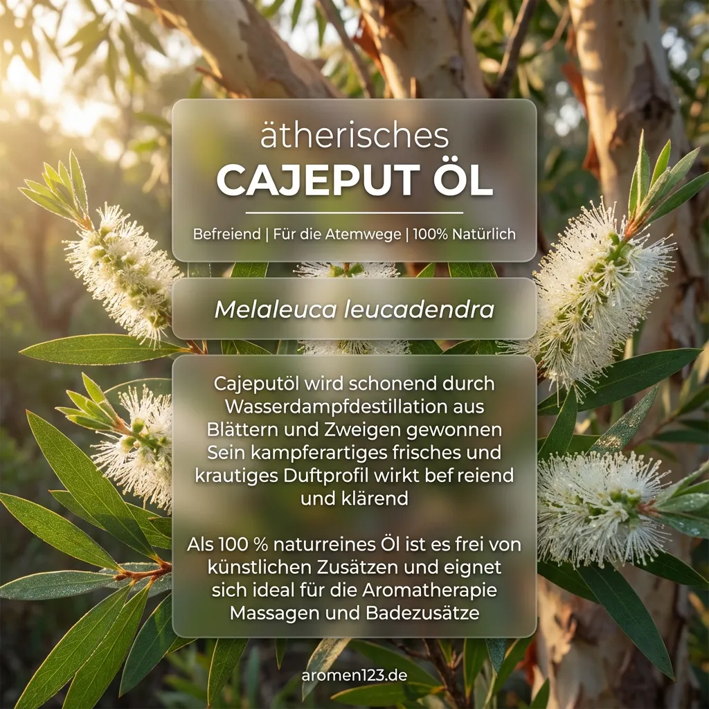 Braunglasflasche ätherisches Cajeputöl naturrein von aromen123