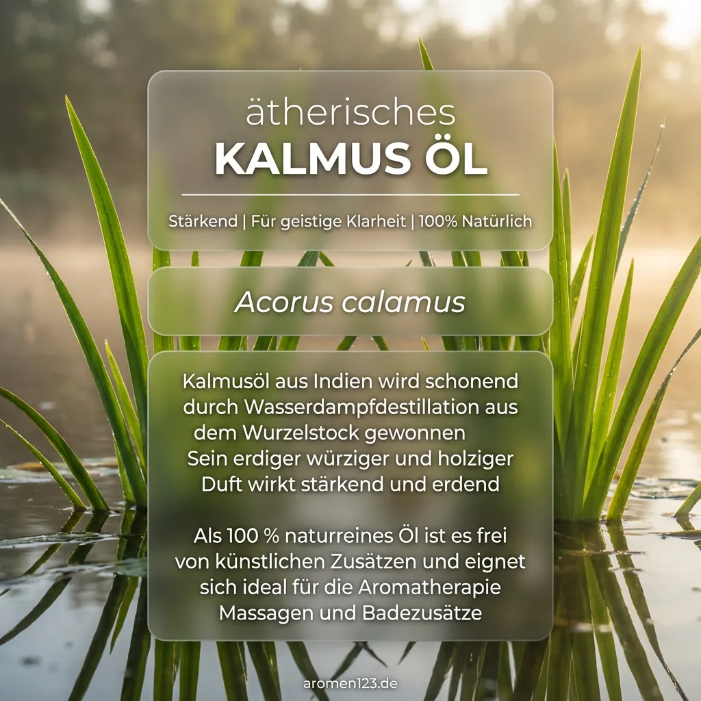 Ätherisches Kalmusöl Indisch - Acorus calamus Basisnote Braunglasflasche Kalmusöl Indisch Acorus calamus von aromen123