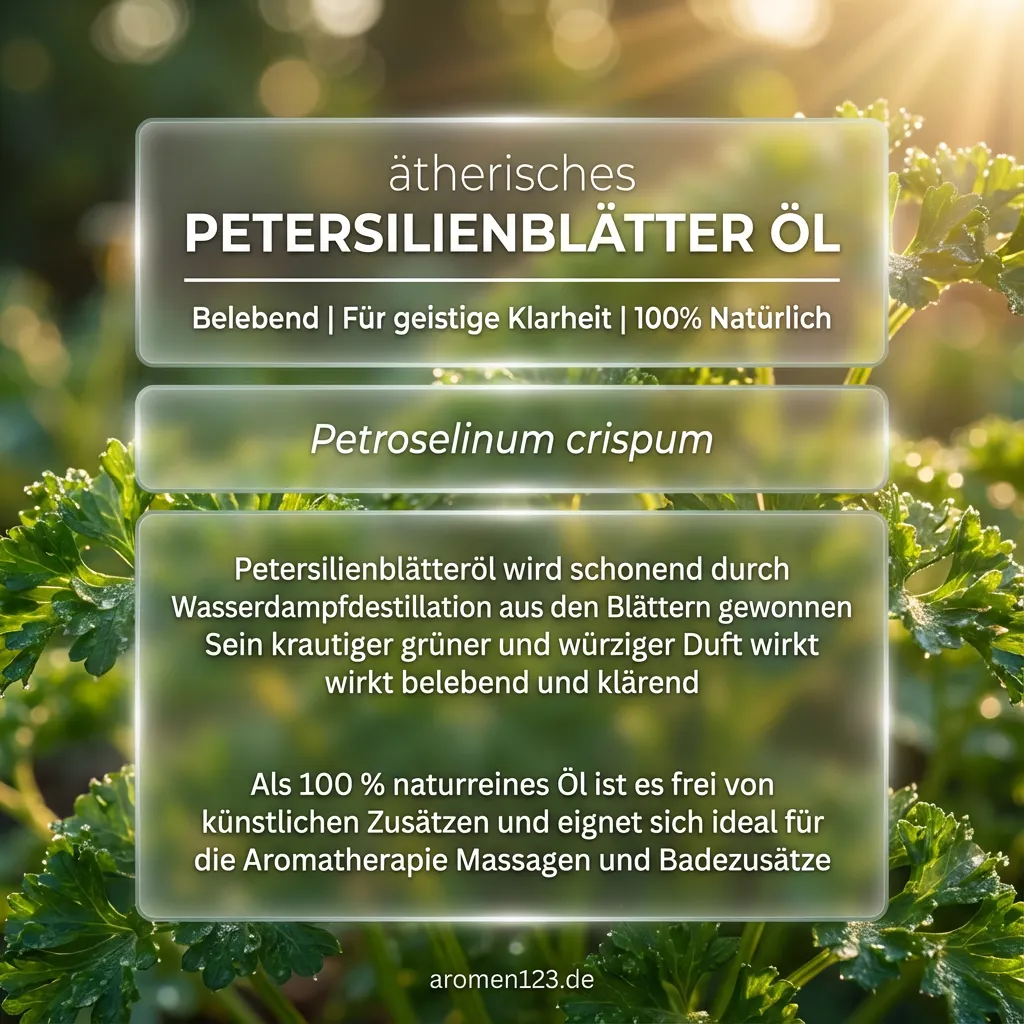 Braunglasflasche Petersilienblaetteroel Petroselinum crispum von aromen123