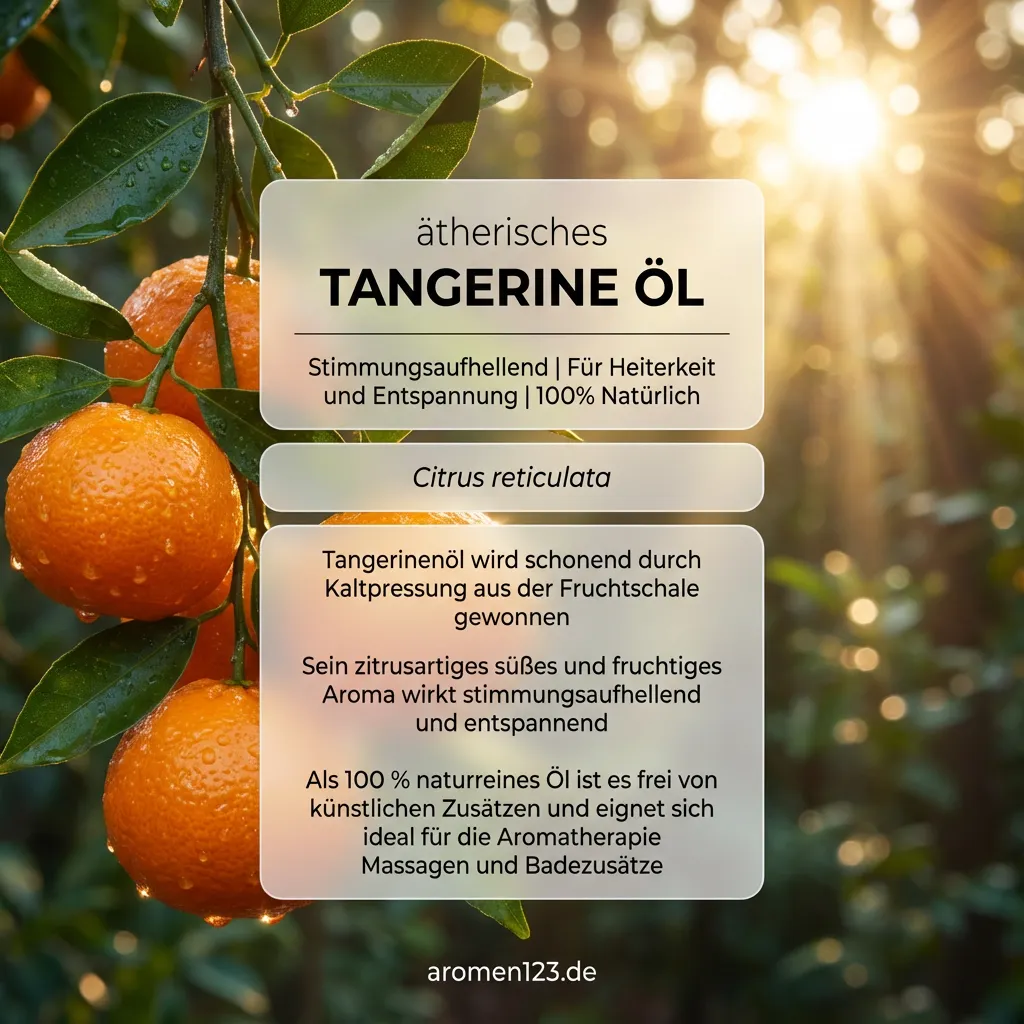 Braunglasflasche ätherisches Tangerinenöl Citrus reticulata von aromen123