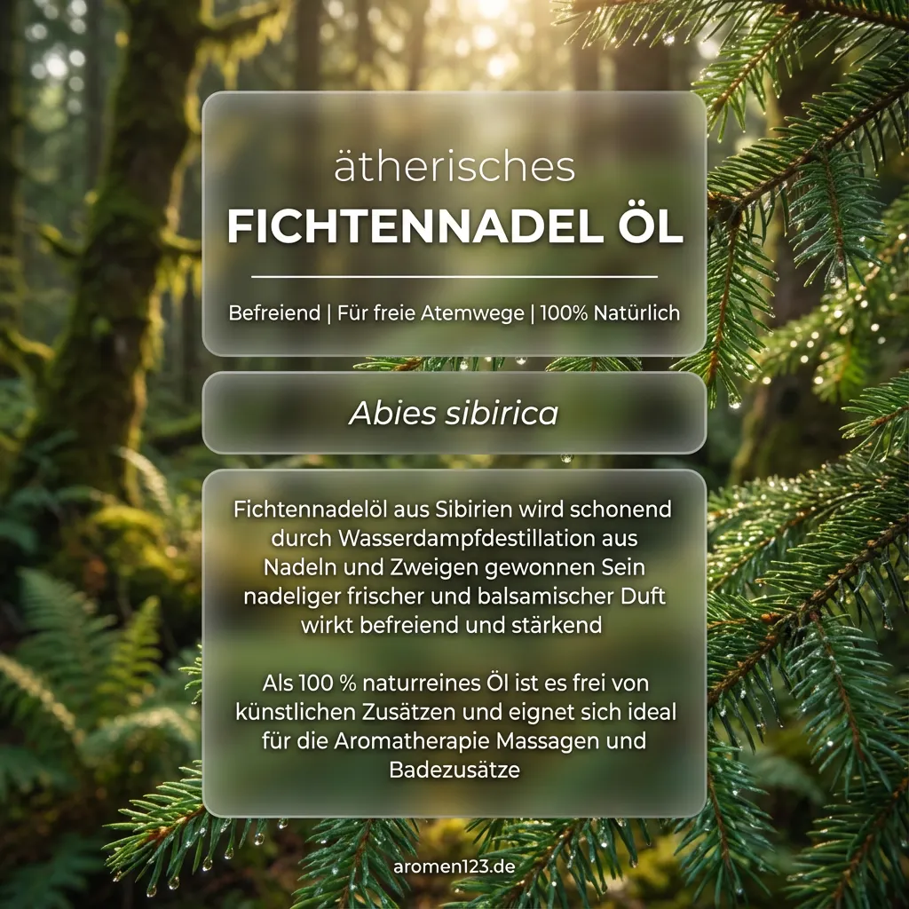 Fichtennadelöl Picea jezoensis ostasiatisch - Ätherisches Nadelöl frisch harzig Braunglasflasche ätherisches Fichtennadelöl Picea jezoensis von aromen123