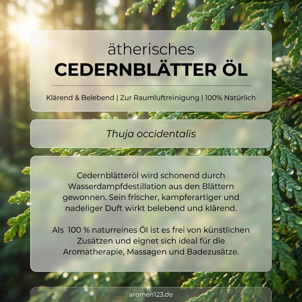 Braunglasflasche ätherisches Cedernblätteröl Thuja occidentalis von aromen123