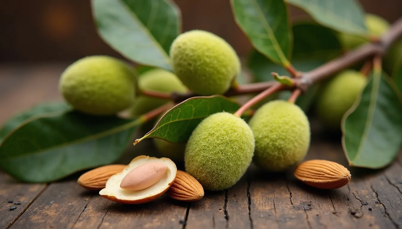 Mandelbaumblüten und Mandeln, Herkunft des Bittermandelöls von aromen123