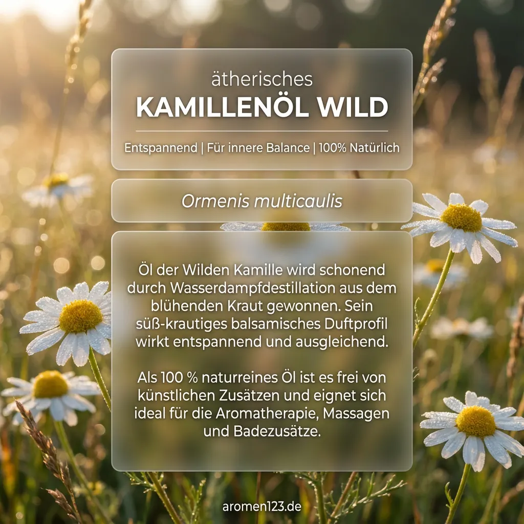 Braunglasflasche ätherisches Kamillenöl wild Ormenis multicaulis von aromen123