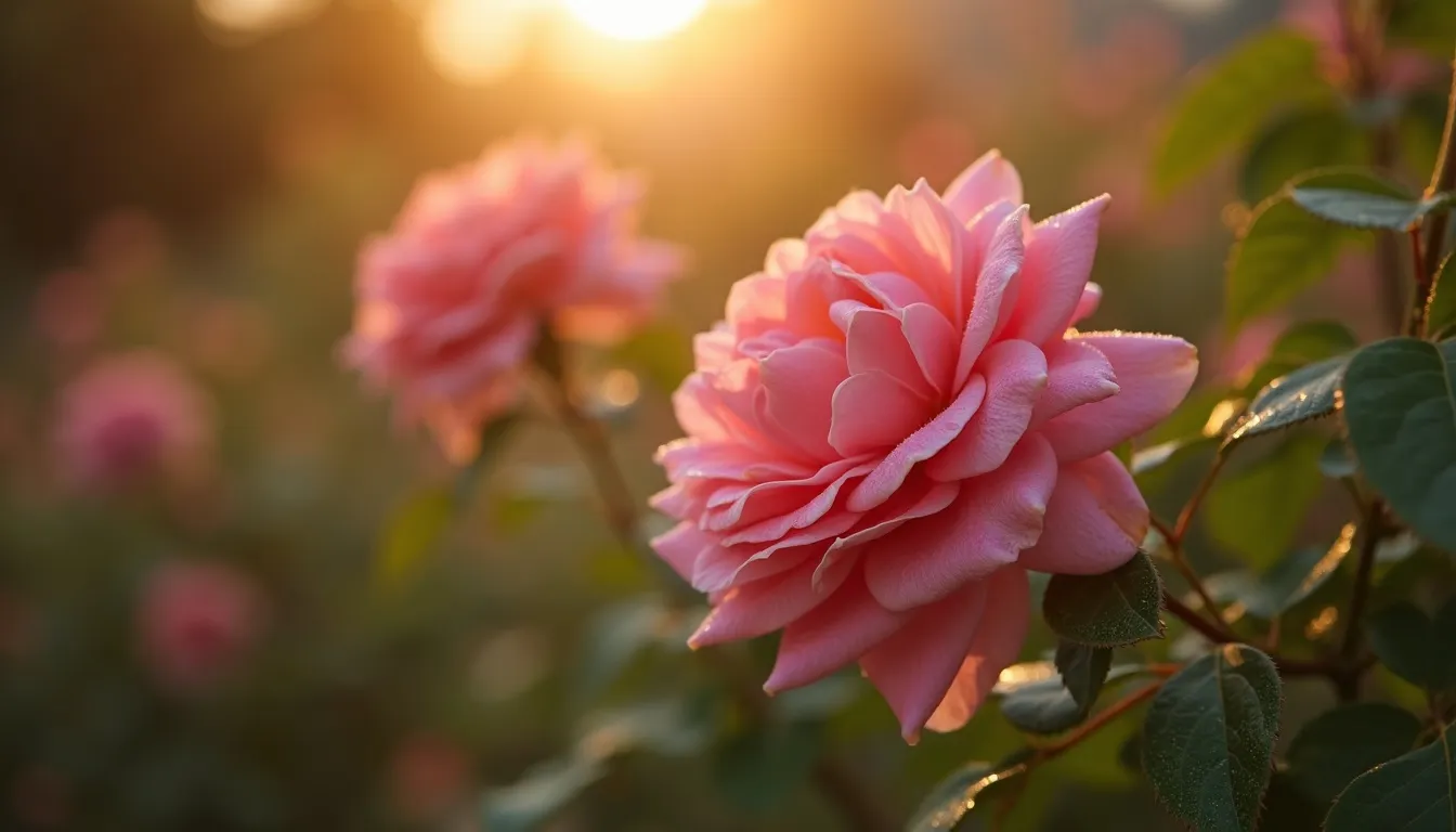 Rosa-damascena-Blueten in Indien, Herkunft des aetherischen Rosenöls