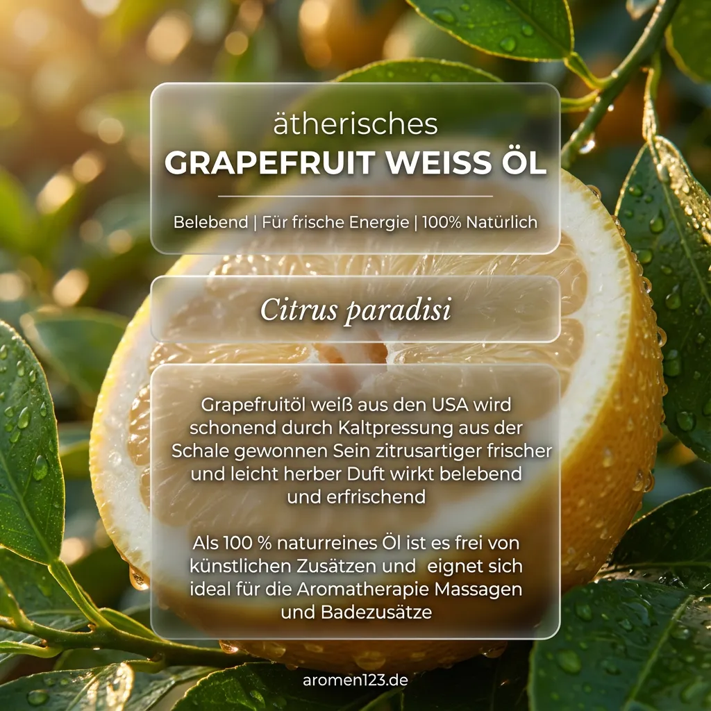 Braunglasflasche aetherisches Grapefruitöl weiß USA von aromen123