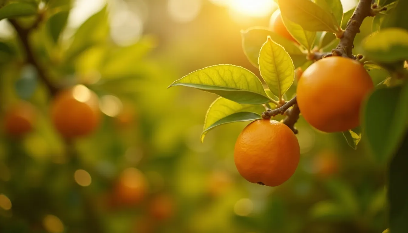 Orangenbaum mit reifen Früchten, Herkunft des süßen Orangenöls von aromen123