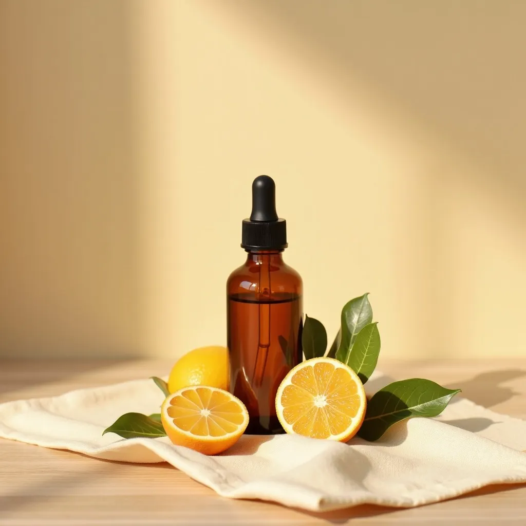 Süßes Orangenöl von aromen123 mit frischen Orangen dekorativ arrangiert