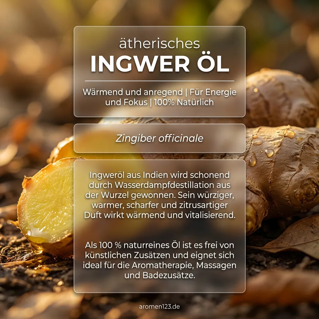 Braunglasflasche aetherisches Ingweröl Indisch von aromen123