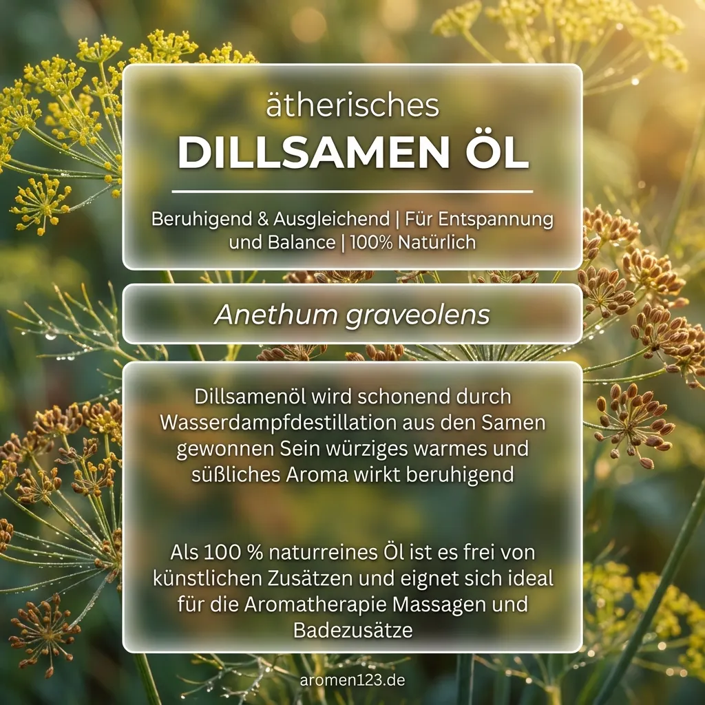 Braunglasflasche ätherisches Dillsamenöl naturrein von aromen123