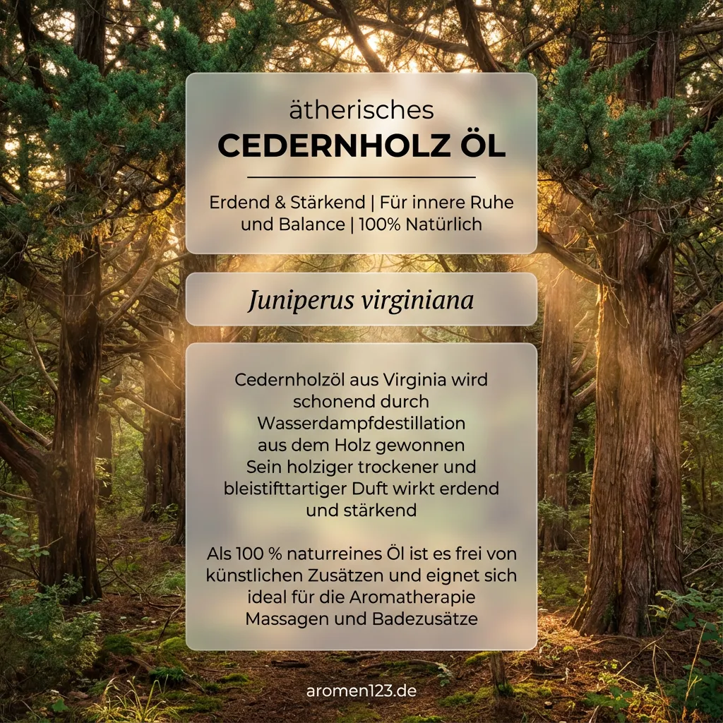 Braunglasflasche ätherisches Cedernholzöl Virginia von aromen123