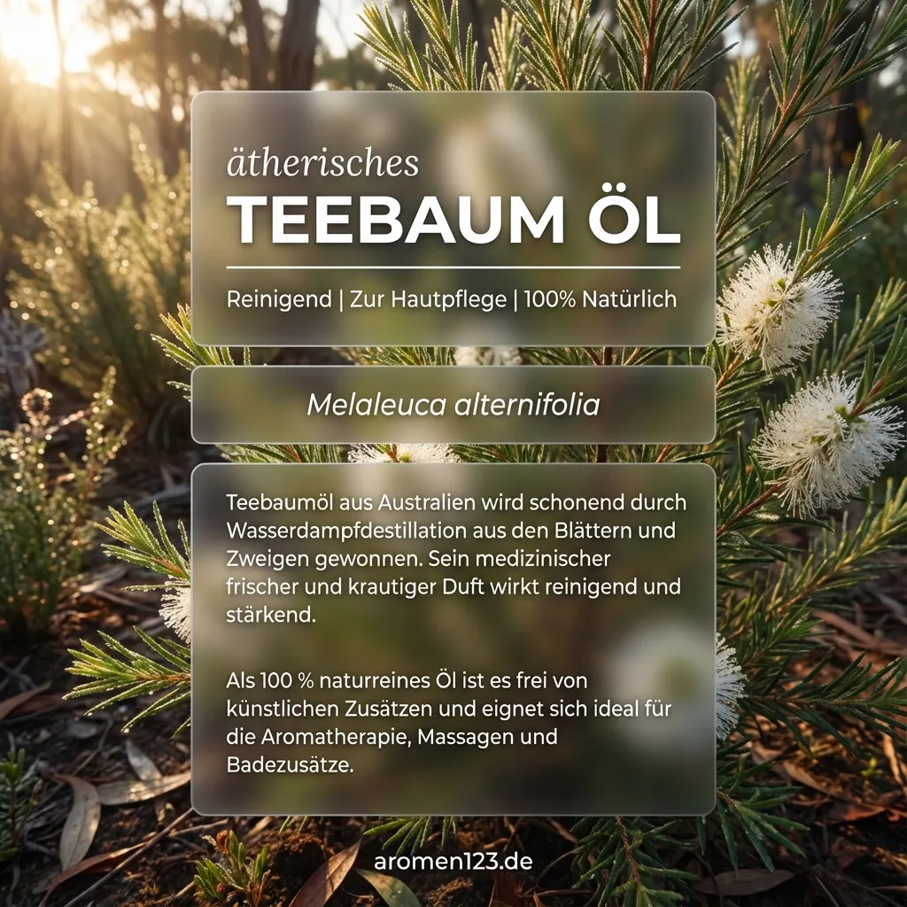 Braunglasflasche ätherisches Teebaumöl australisch Melaleuca alternifolia von aromen123
