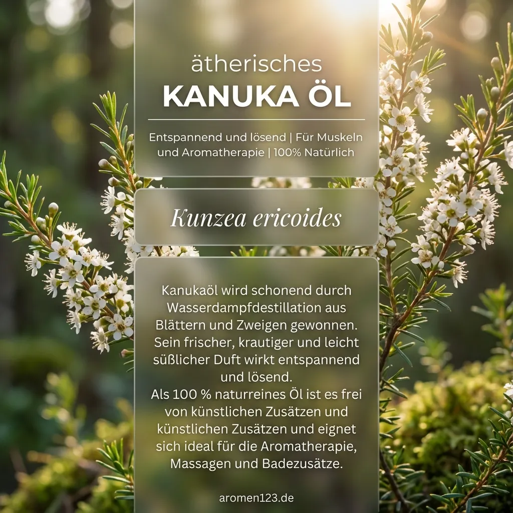 Ätherisches Kanukaöl 10ml - Kunzea ericoides aus EU-Anbau Braunglasflasche ätherisches Kanukaöl EU naturrein von aromen123