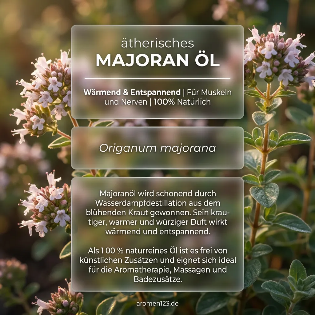 Braunglasflasche ätherisches Majoranöl Origanum majorana von aromen123
