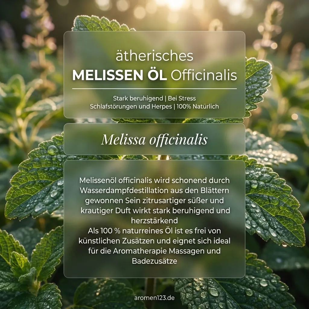 Braunglasflasche ätherisches Melissenöl Officinalis von aromen123