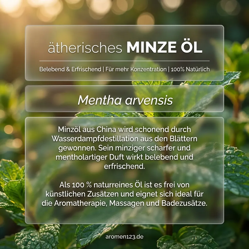 Braunglasflasche aetherisches Minzöl Chinesisch von aromen123