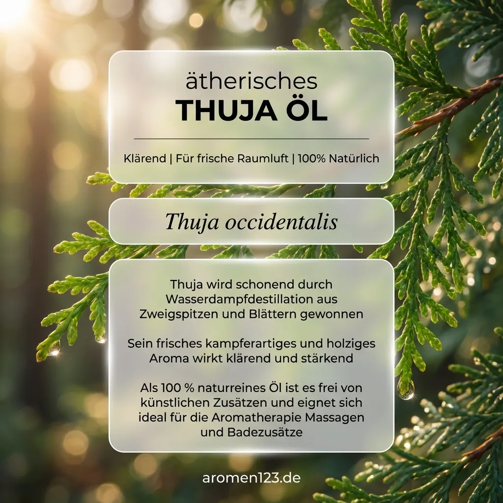 Braunglasflasche ätherisches Thujaöl Thuja occidentalis von aromen123