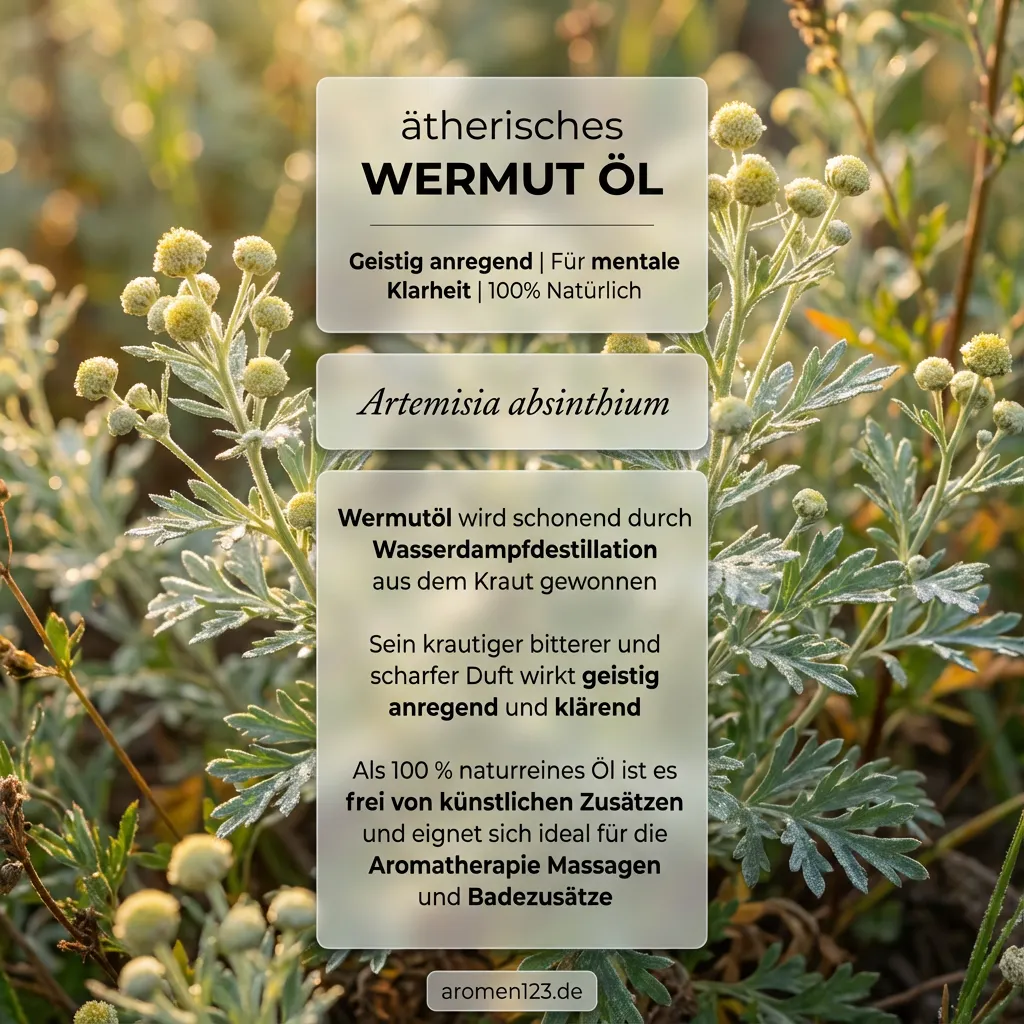 Braunglasflasche ätherisches Wermutöl EU Artemisia absinthium von aromen123