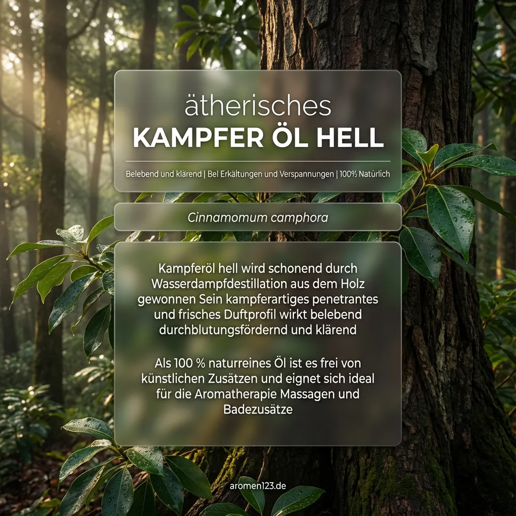 Braunglasflasche ätherisches Kampferöl hell von aromen123