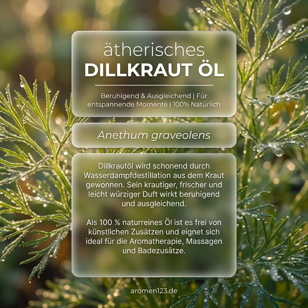 Braunglasflasche ätherisches Dillkrautöl von aromen123