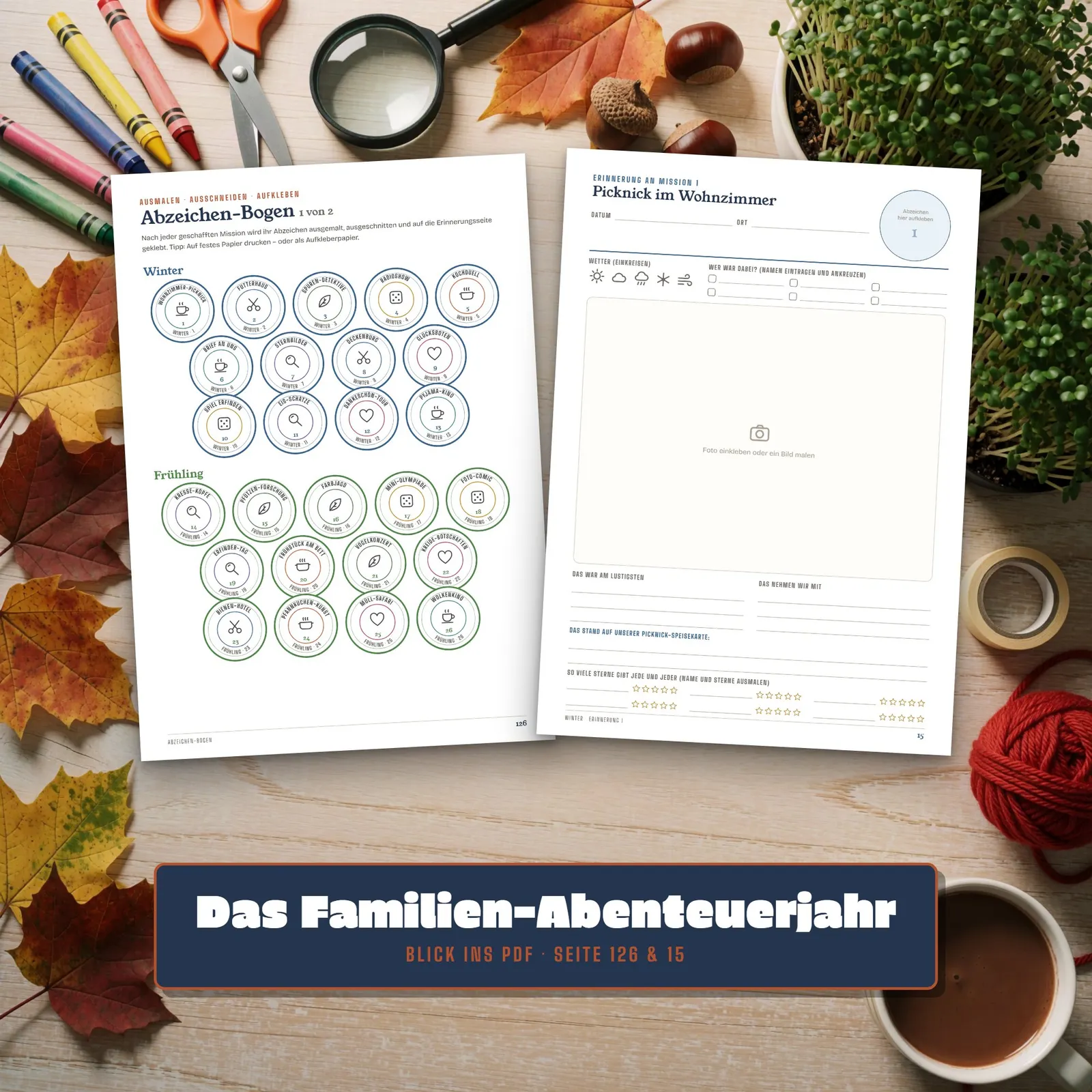 Familien-Challenge zum Ausdrucken – Das Familien-Abenteuerjahr – Einblick 3