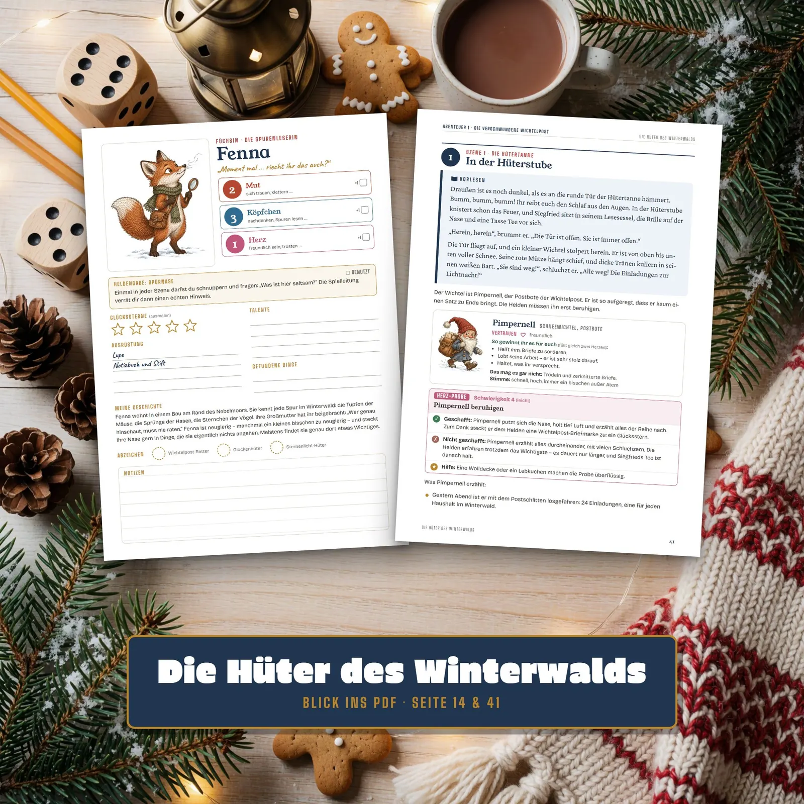 Rollenspiel für Kinder zum Ausdrucken – Die Hüter des Winterwalds – Einblick 2