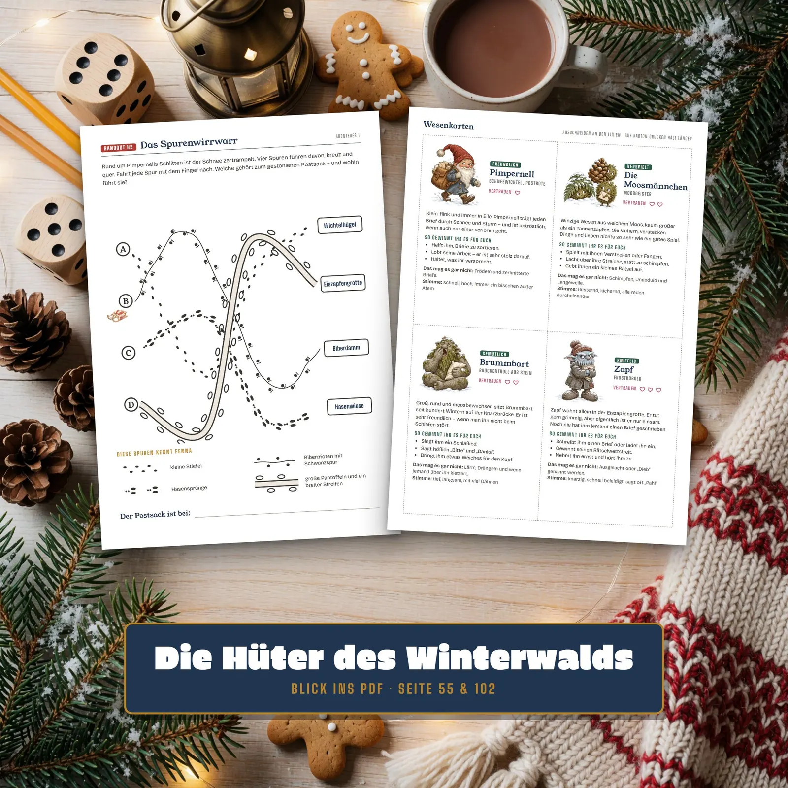 Rollenspiel für Kinder zum Ausdrucken – Die Hüter des Winterwalds – Einblick 3