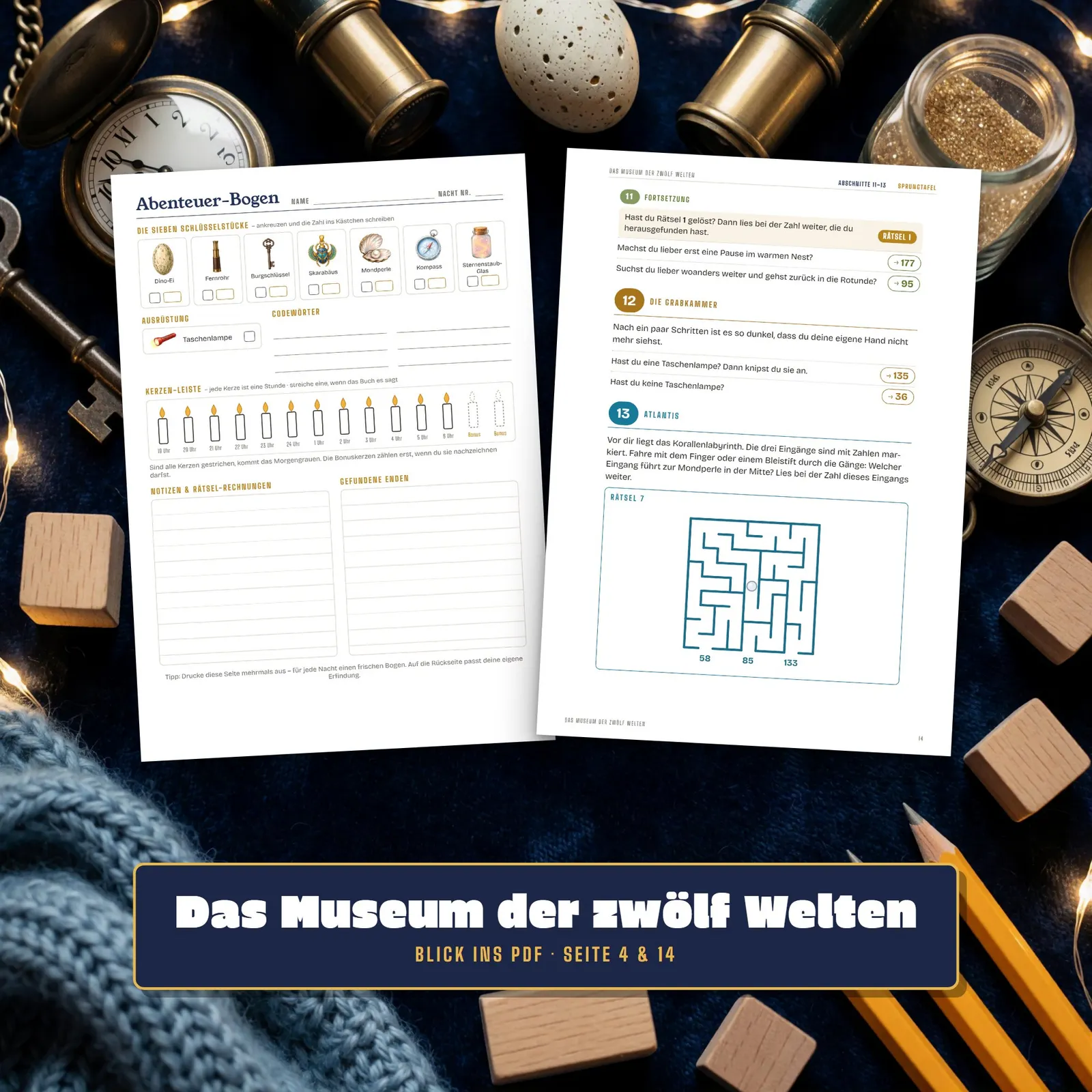 Spielbuch für Kinder zum Ausdrucken – Das Museum der zwölf Welten – Einblick 3