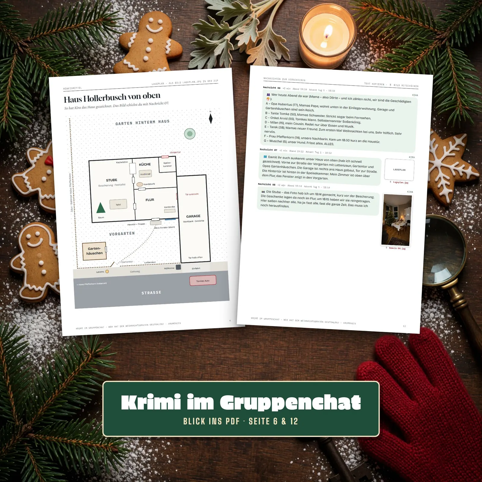 Krimi im Gruppenchat – Wer hat den Weihnachtsbraten gestohlen? – Einblick 2