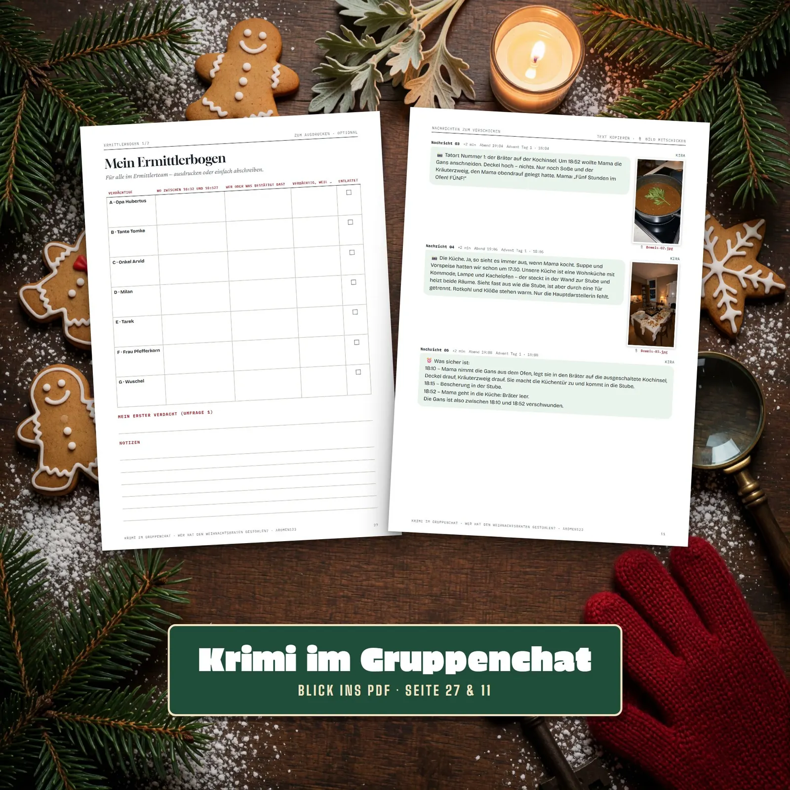 Krimi im Gruppenchat – Wer hat den Weihnachtsbraten gestohlen? – Einblick 3