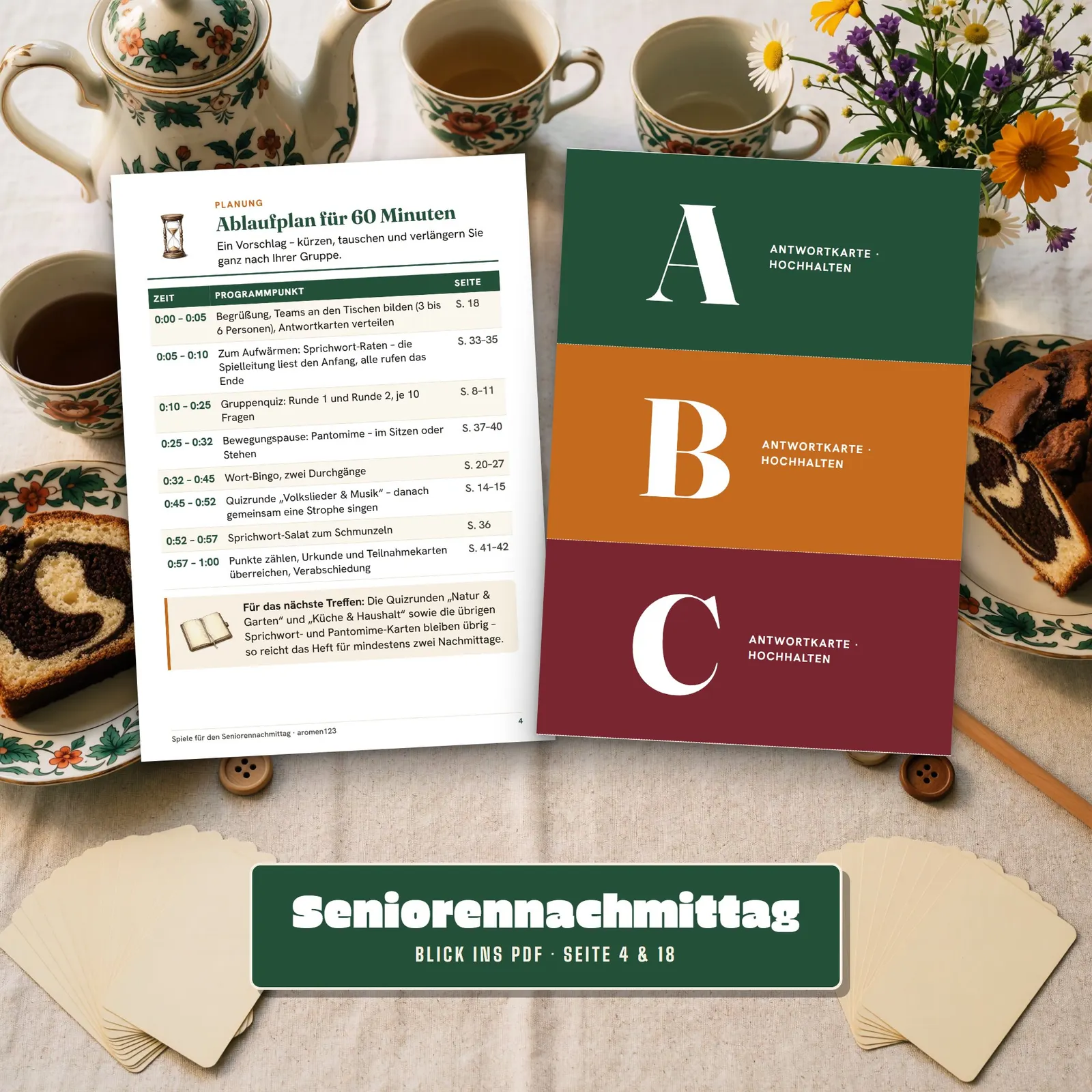 Spiele für den Seniorennachmittag – Gruppenspiele zum Ausdrucken Spiele für den Seniorennachmittag – Gruppenspiele zum Ausdrucken – Einblick 2