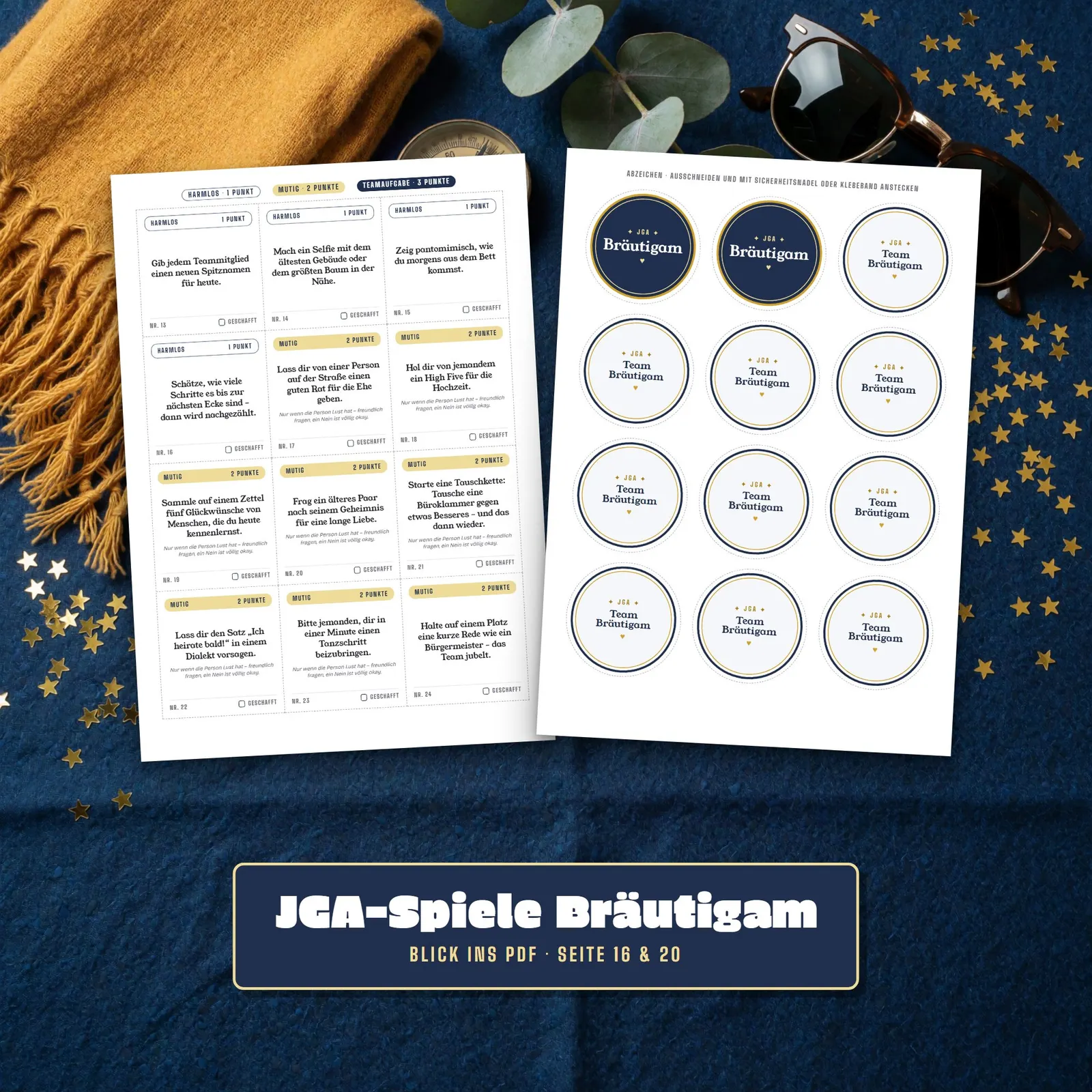 Junggesellenabschied-Spiele zum Ausdrucken – JGA-Set für den Bräutigam – Einblick 3