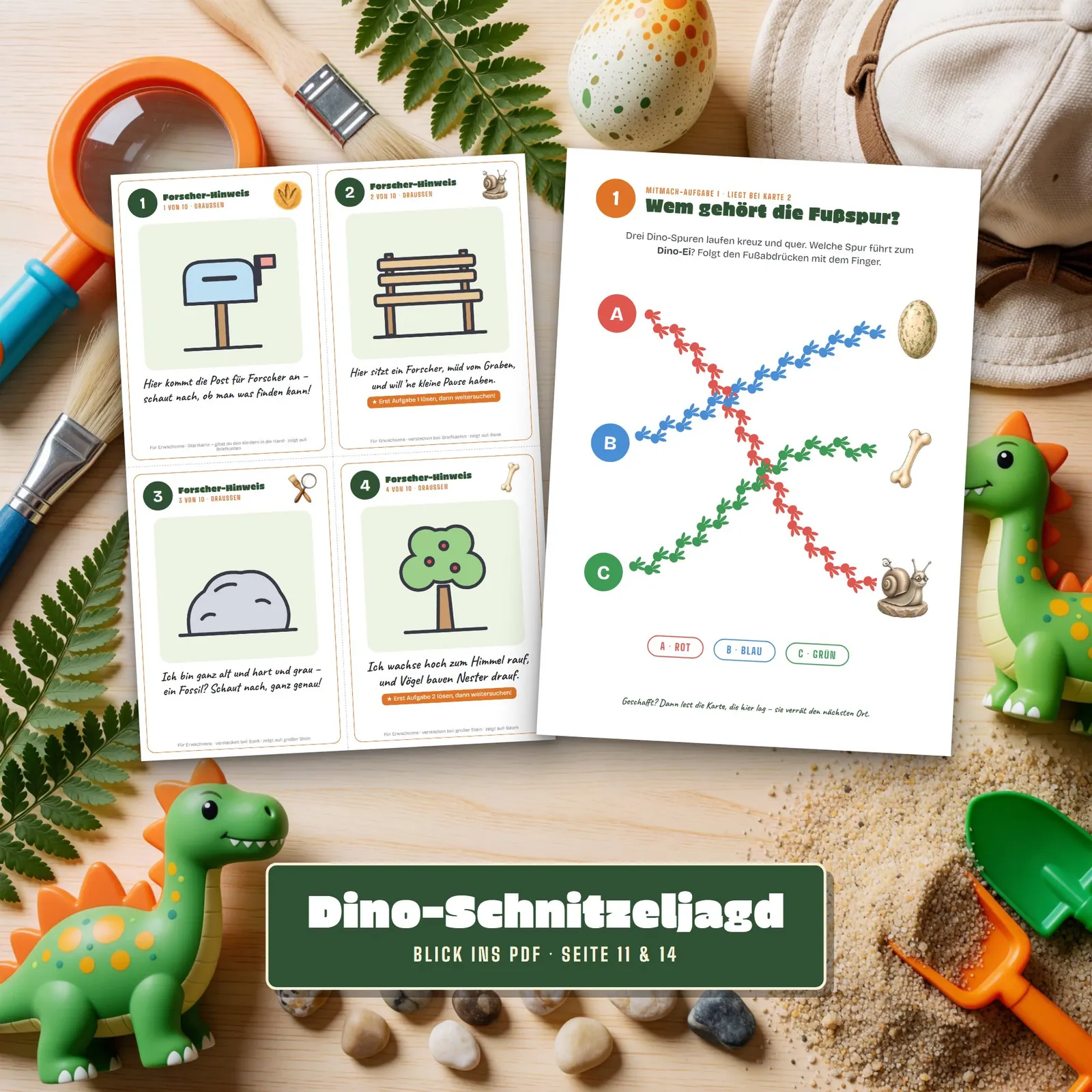 Dino-Schnitzeljagd zum Kindergeburtstag – Die Dino-Expedition – Einblick 2