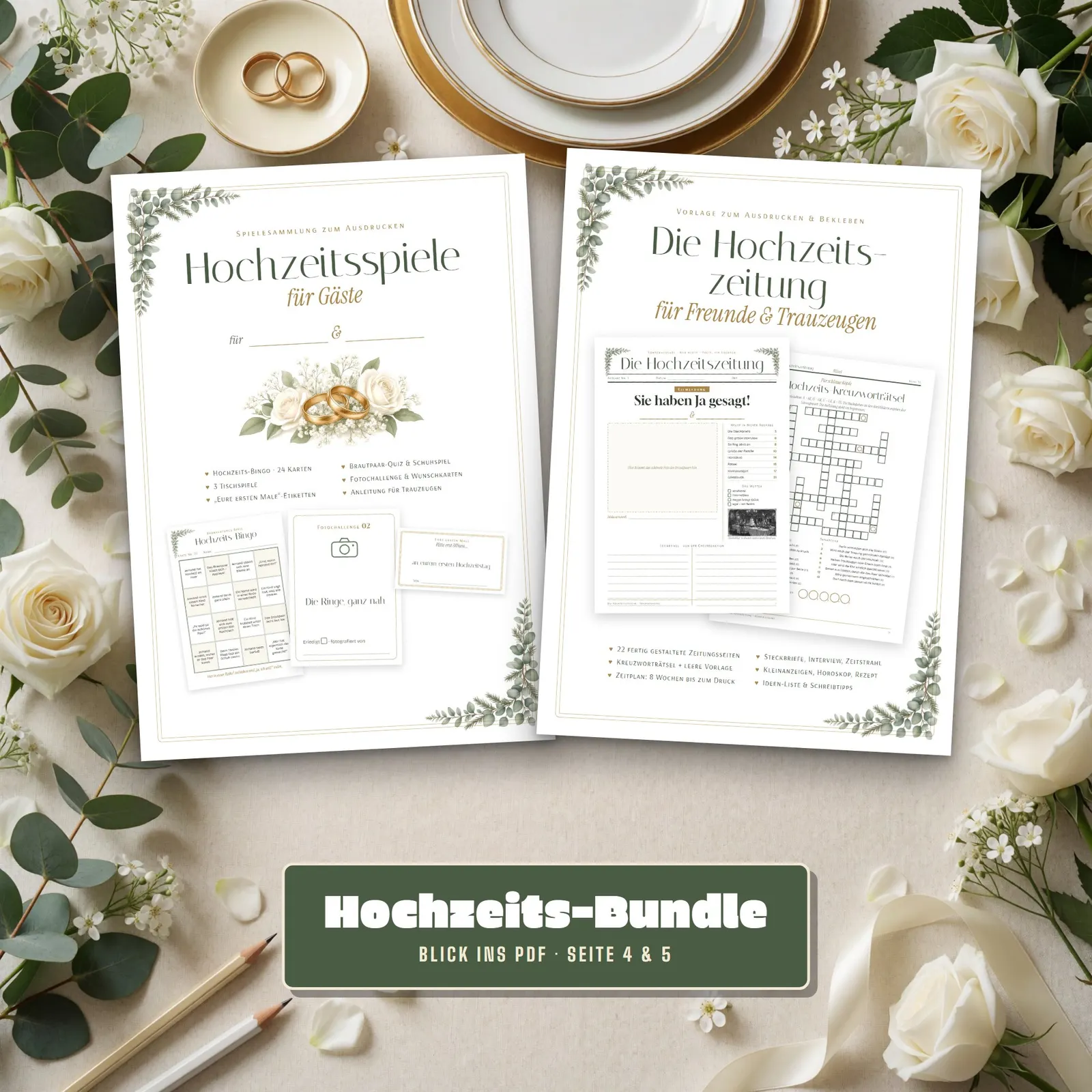 Hochzeits-Bundle – JGA-Spiele, Hochzeitsspiele und Hochzeitszeitung – Einblick 3