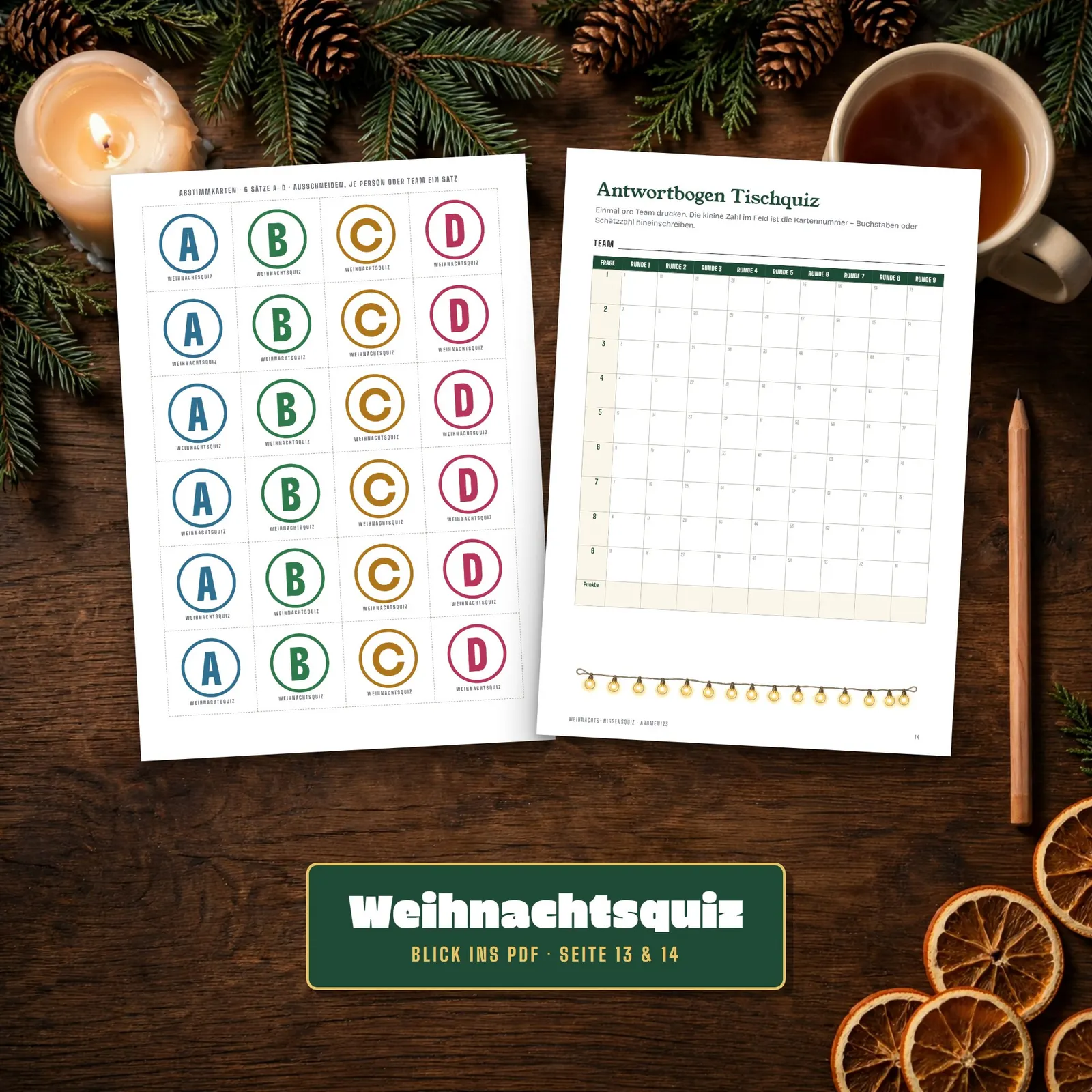 Weihnachtsquiz für Erwachsene – 81 Quizkarten mit Erklärungen Weihnachtsquiz für Erwachsene – 81 Quizkarten mit Erklärungen – Einblick 2