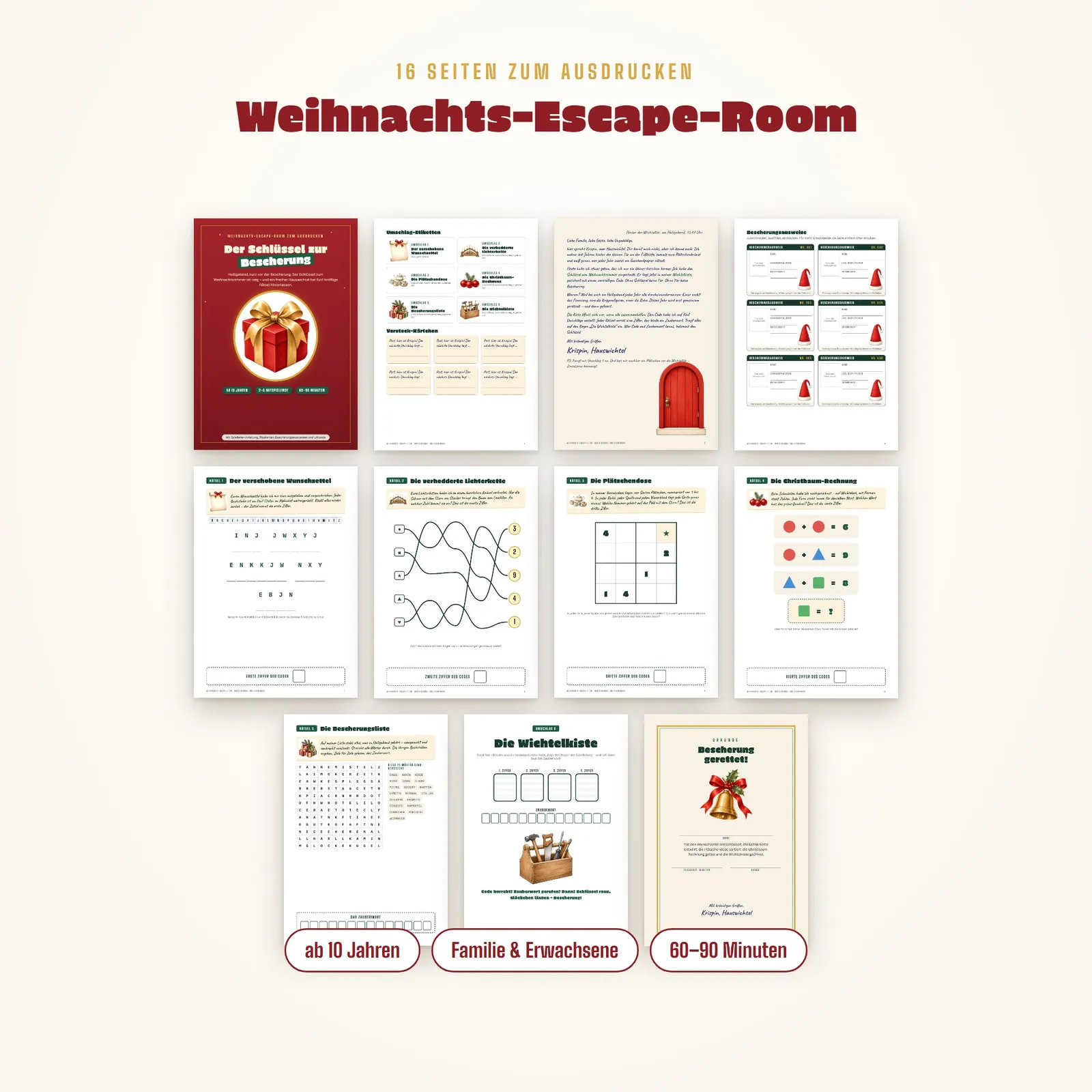 Weihnachts-Escape-Room für Erwachsene – Der Schlüssel zur Bescherung Weihnachts-Escape-Room für Erwachsene – Der Schlüssel zur Bescherung – Einblick 1