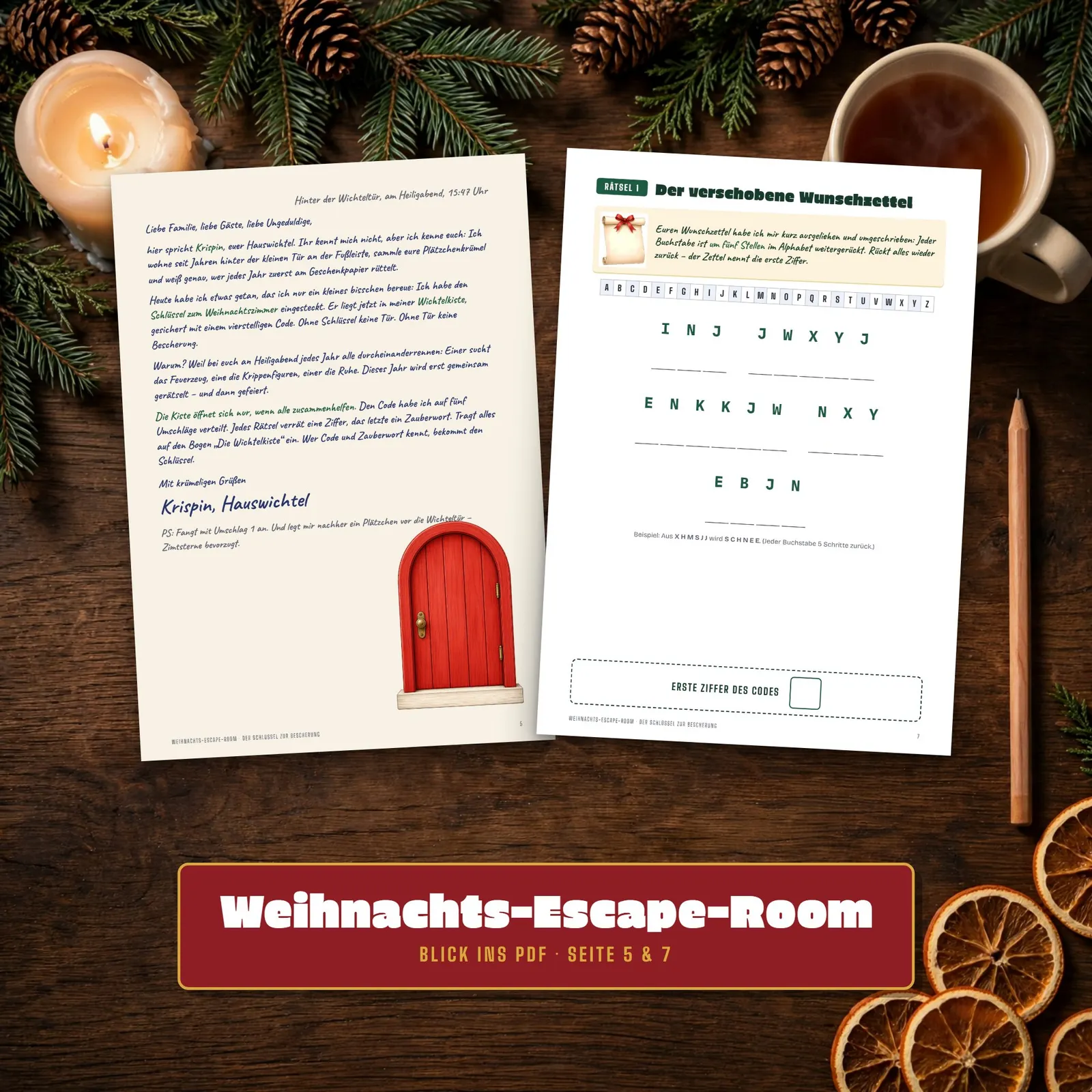 Weihnachts-Escape-Room für Erwachsene – Der Schlüssel zur Bescherung Weihnachts-Escape-Room für Erwachsene – Der Schlüssel zur Bescherung – Einblick 2