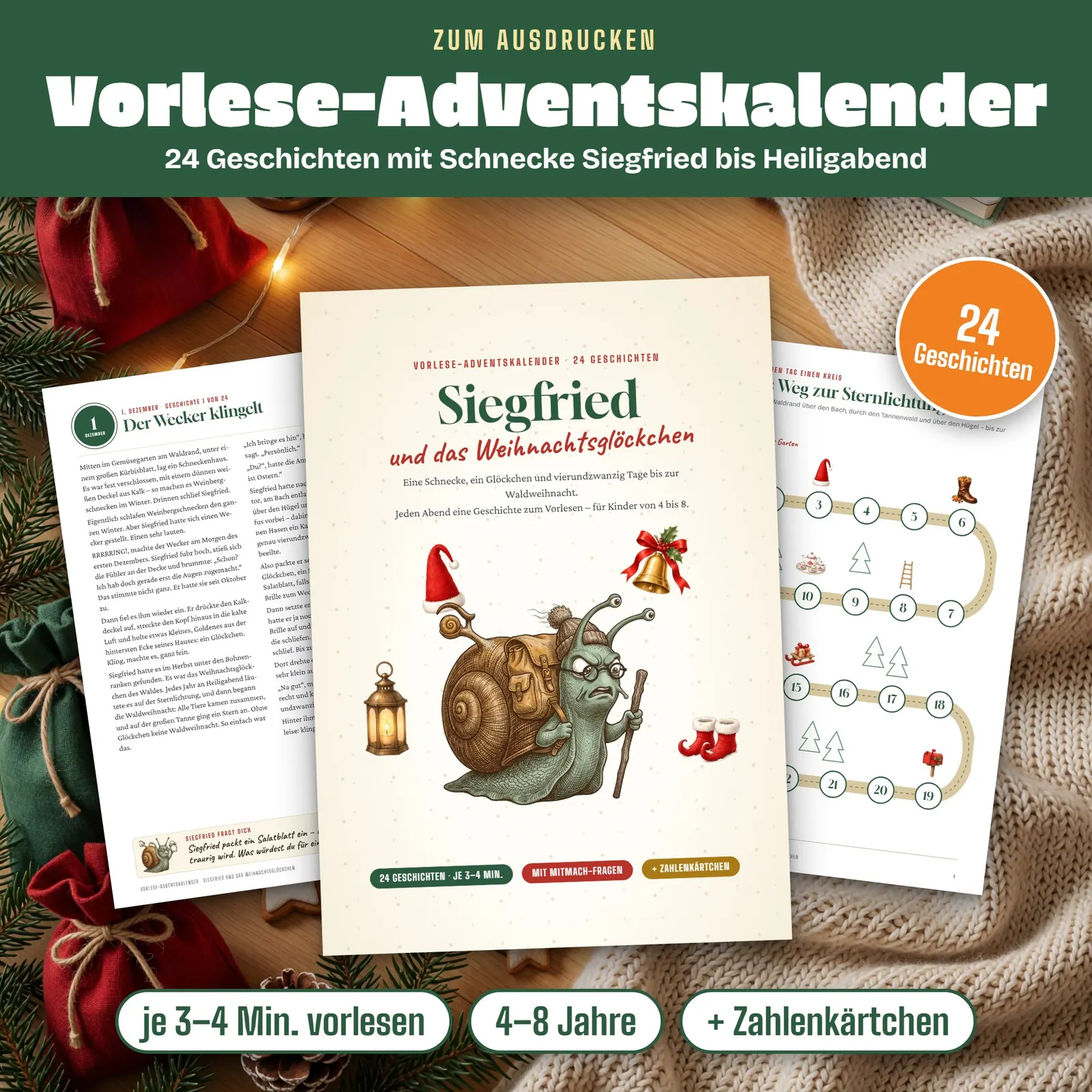 Vorlese-Adventskalender – Siegfried und das Weihnachtsglöckchen Vorlese-Adventskalender – Siegfried und das Weihnachtsglöckchen – Titelbild