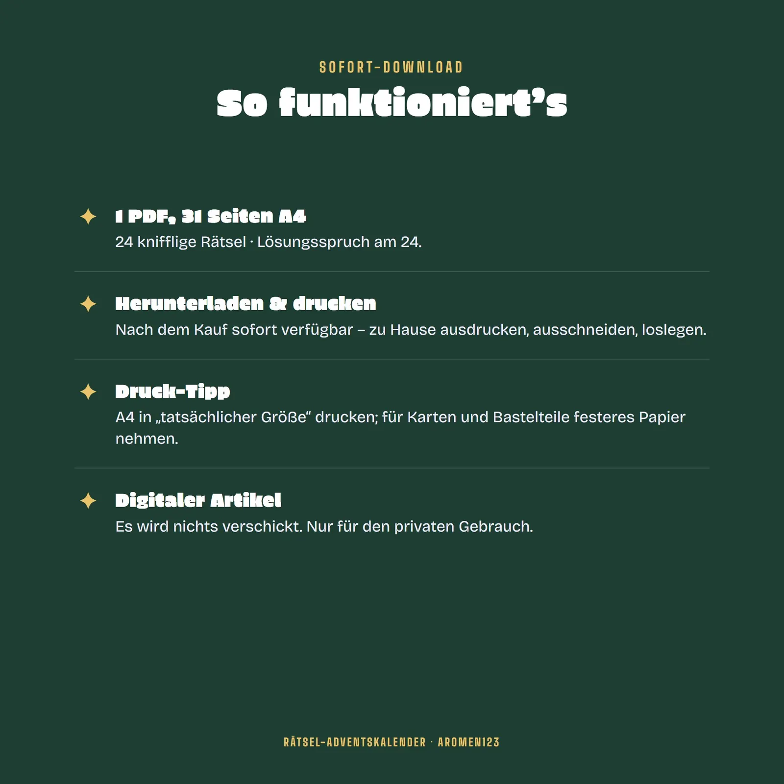 Rätsel-Adventskalender für Erwachsene – 24 Knobeleien – Einblick 4