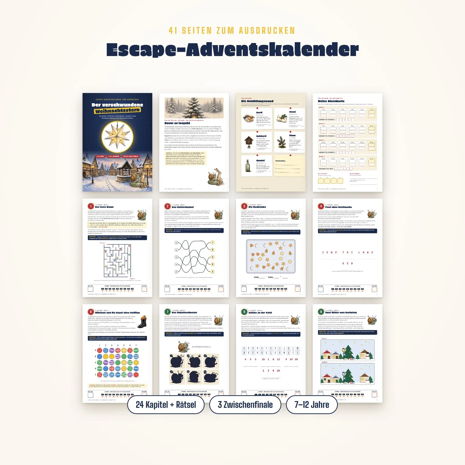 Escape-Room-Adventskalender – Der verschwundene Weihnachtsstern – Einblick 1