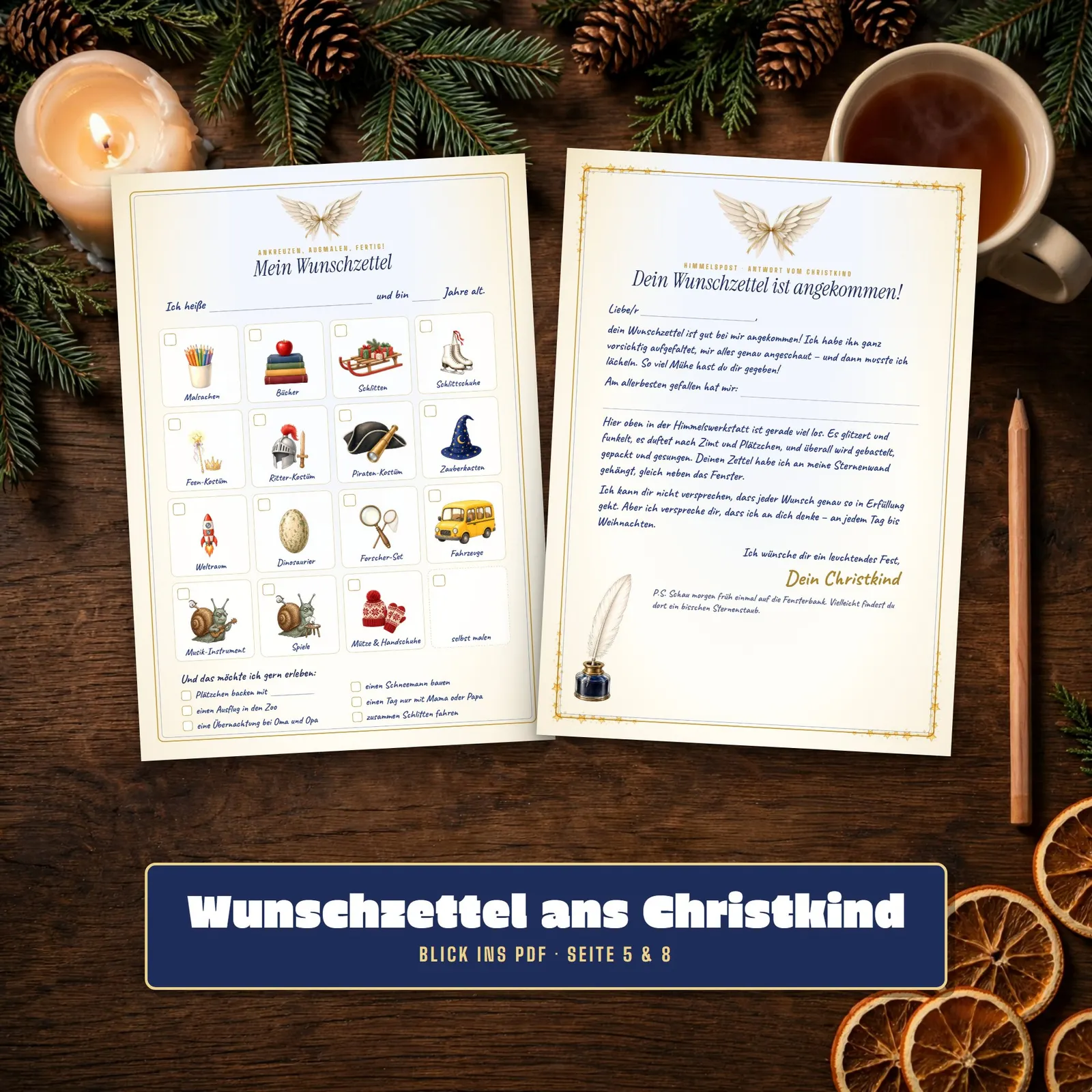 Wunschzettel und Antwortbrief vom Christkind – Post ans Christkind – Einblick 2